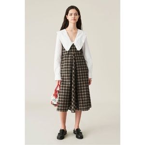 GANNI Seersucker Check Dress